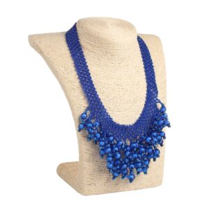 Силянка з бісеру  синя з підвісками