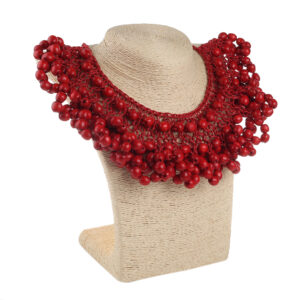 Комірець червоний з дерева