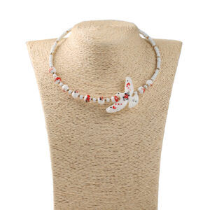 Намисто керамічне червоне "Ластівка"