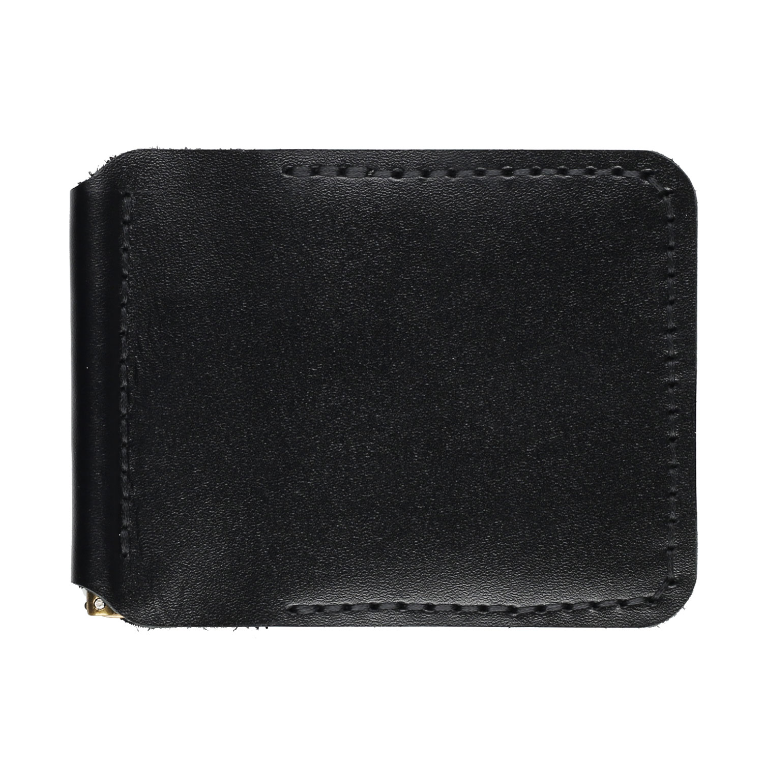 Зажим для грошей чорний гладкий - Зображення 2