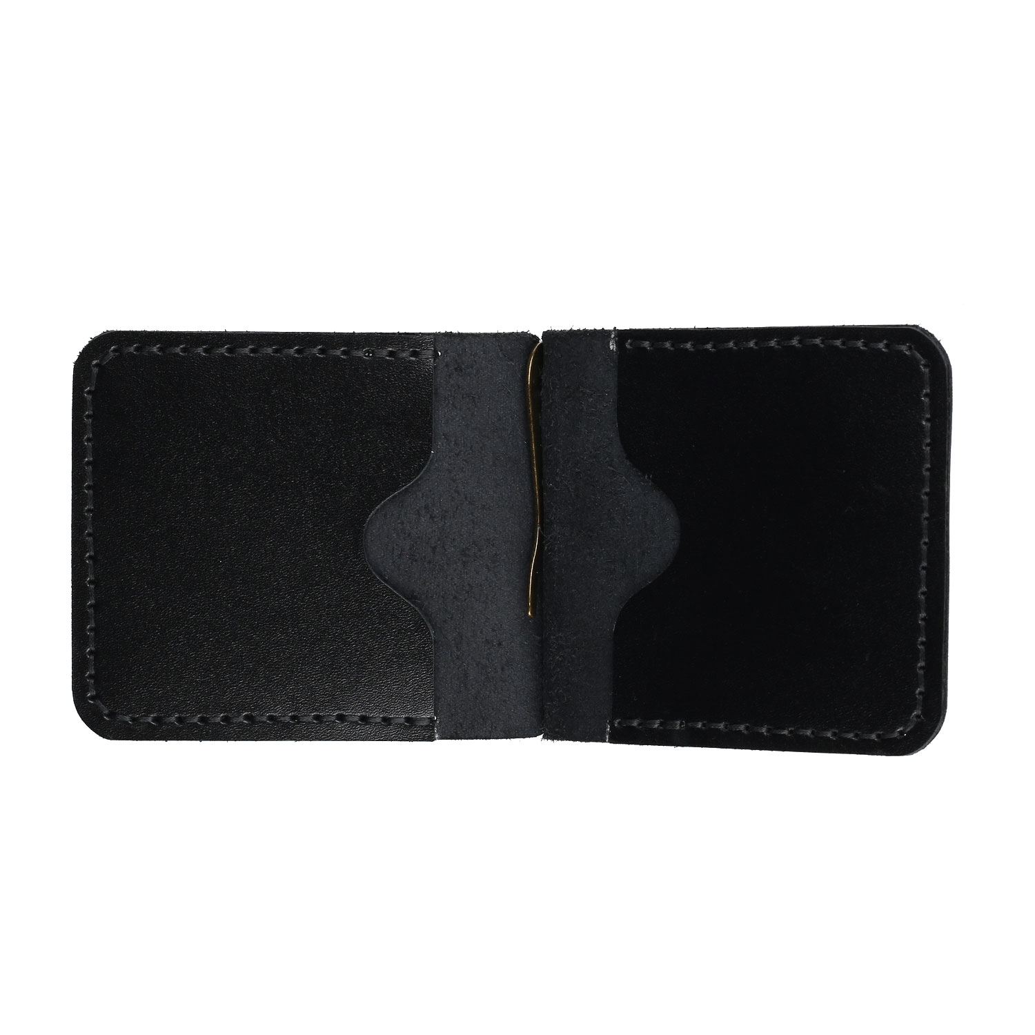 Зажим для грошей чорний гладкий - Зображення 3