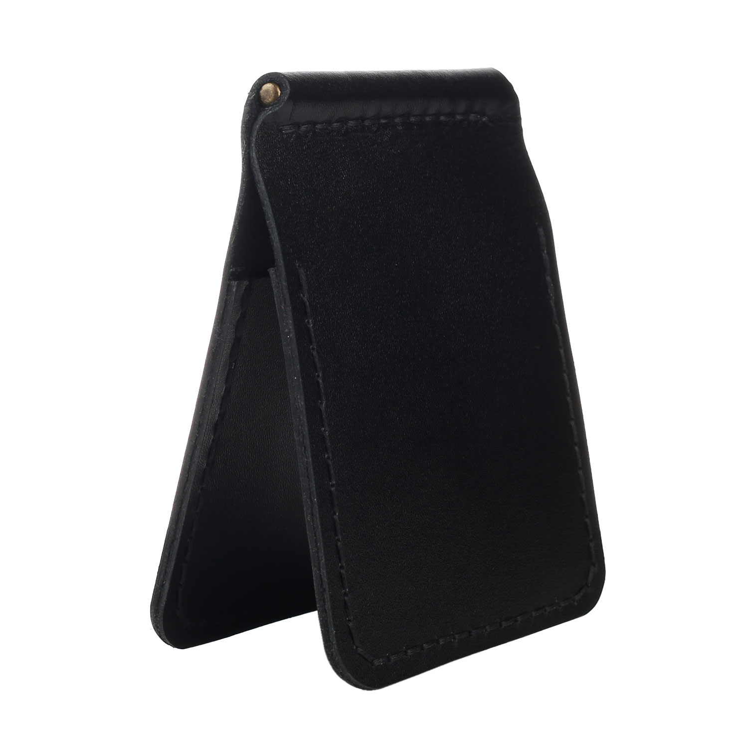 Зажим для грошей чорний гладкий - Зображення 5