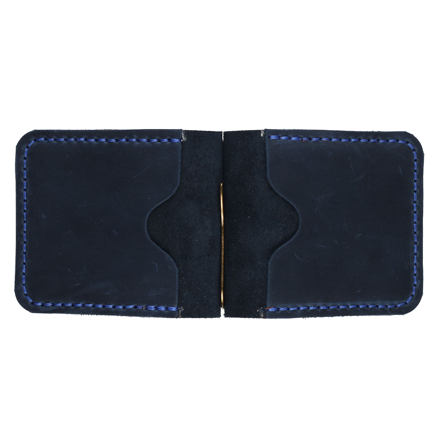 Зажим для грошей синій гладкий - Зображення 4