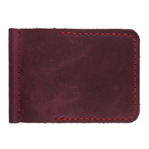 Затискач для купюр бордовий