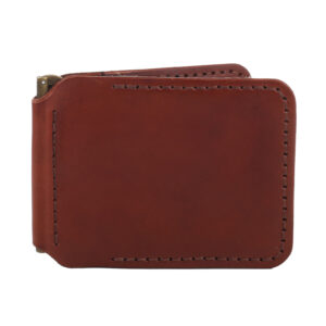 Зажим для грошей коричневий гладкий