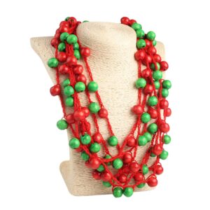 Намисто червоно-зелене