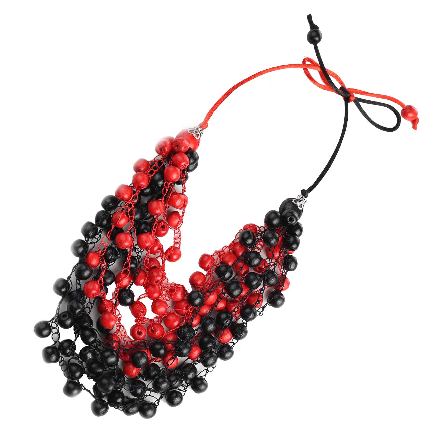 Набір прикрас з дерева 3в1, червоно-чорний - Зображення 5